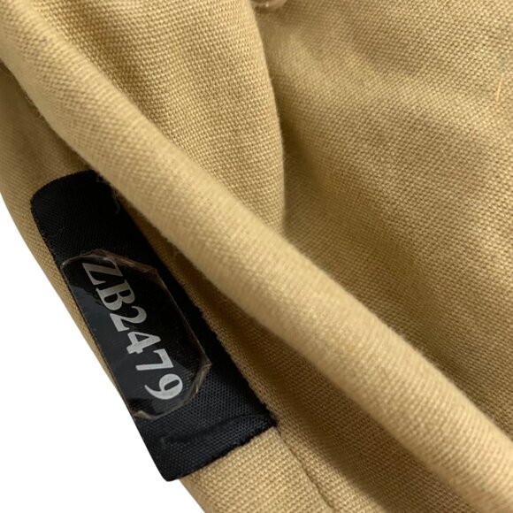 FOSSIL 75082 Beige Leather Hobo Slouchy Bag Tote Shopper Brass Hardware VTG - Picture 7 of 11